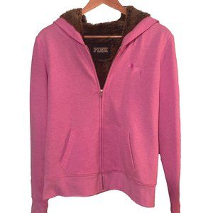 PINK Pink Fur-lined Hoodie
